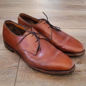 Allen Edmonds Lambert Brown Pebbled Calf Skin Leather Size 12 D